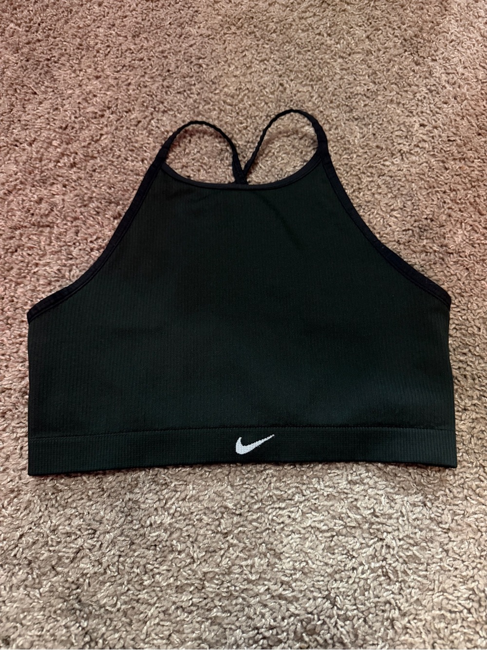 Nike Black Sports Bra Racerback Crop Top Athletic XS